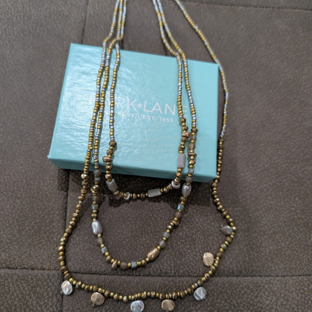 Park Lane Gold and Silver Beaded Necklace